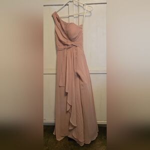 Elegant Dusty Pink Strapless Dress